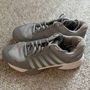 K-Swiss Gray and Silver Athletic Shoes